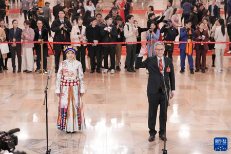 十四届全国人大三次会议首场“代表通道”集中采访活动