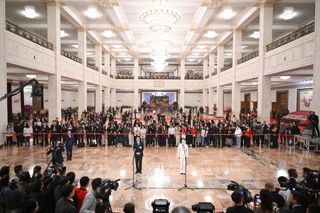 十四届全国人大三次会议第三场“代表通道”集中采访活动