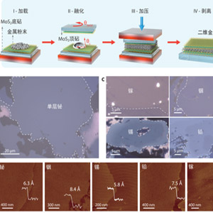 国际上首次制备大面积二维金属材料