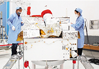 量子卫星在安装外表面热控材料